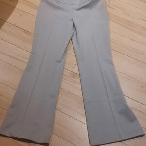 Classic Light Gray Boot-Cut Dress Pants for Women